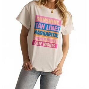 NEW PANACHE APPAREL summer block list tee in white